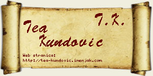 Tea Kundović vizit kartica